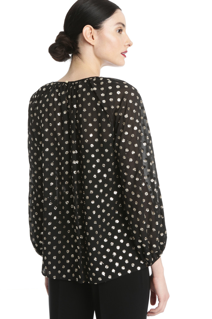 Blusa in georgette con glitter Fashion Market Blusa in georgette con glitter Fashion Market