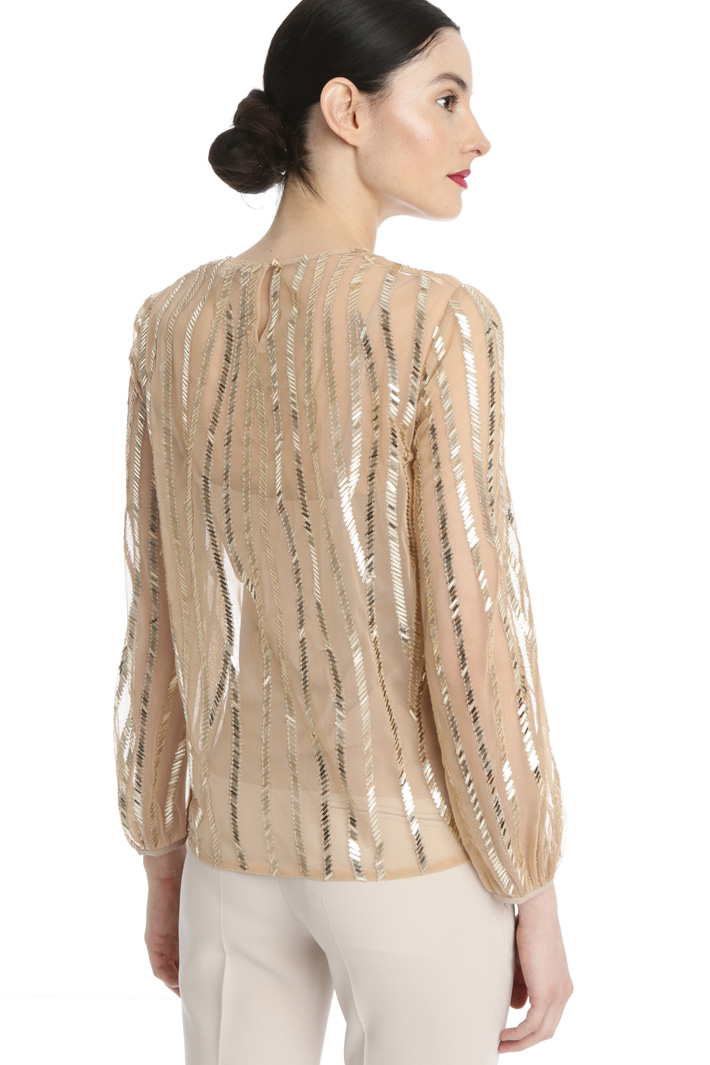 Blusa in tulle con paillettes Fashion Market Blusa in tulle con paillettes Fashion Market