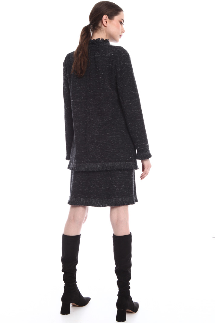 Cardigan in jersey con frange Fashion Market Cardigan in jersey con frange Fashion Market