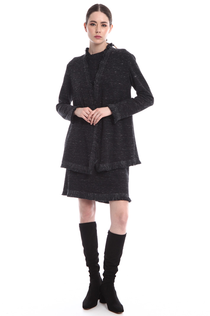 Cardigan in jersey con frange Fashion Market Cardigan in jersey con frange Fashion Market