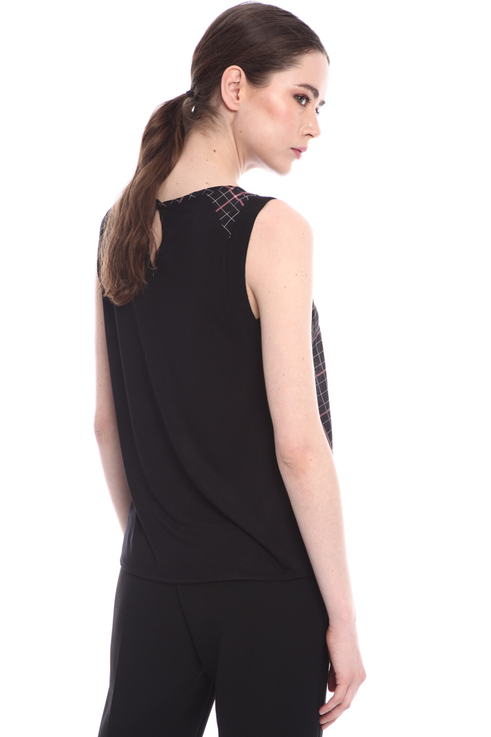 Top in crêpe de chine e jersey Fashion Market Top in crêpe de chine e jersey Fashion Market