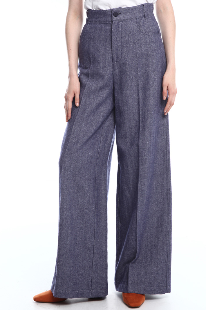 Pantaloni chevron a palazzo Fashion Market Pantaloni chevron a palazzo Fashion Market