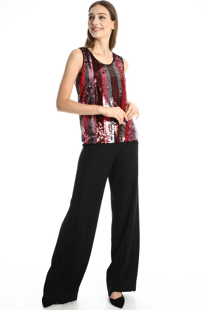 Top in cotone con paillettes Fashion Market Top in cotone con paillettes Fashion Market
