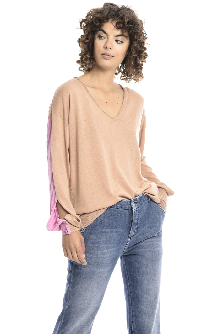 Maglia con inserti a contrasto Fashion Market Maglia con inserti a contrasto Fashion Market