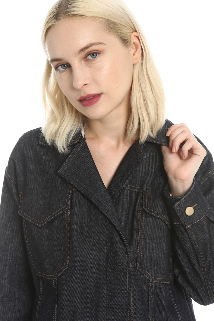 Giacca in denim di cotone Fashion Market Giacca in denim di cotone Fashion Market