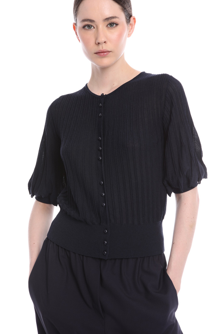 Cardigan in cotone e crêpe Fashion Market Cardigan in cotone e crêpe Fashion Market