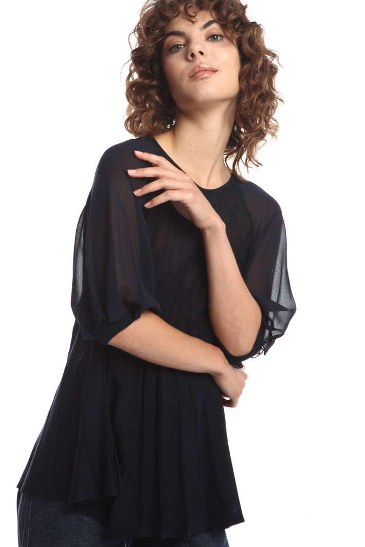 Top in maglia e crêpe Fashion Market Top in maglia e crêpe Fashion Market