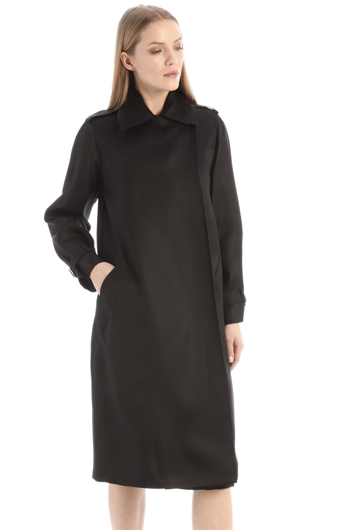 Soprabito stile trench in seta Fashion Market Soprabito stile trench in seta Fashion Market