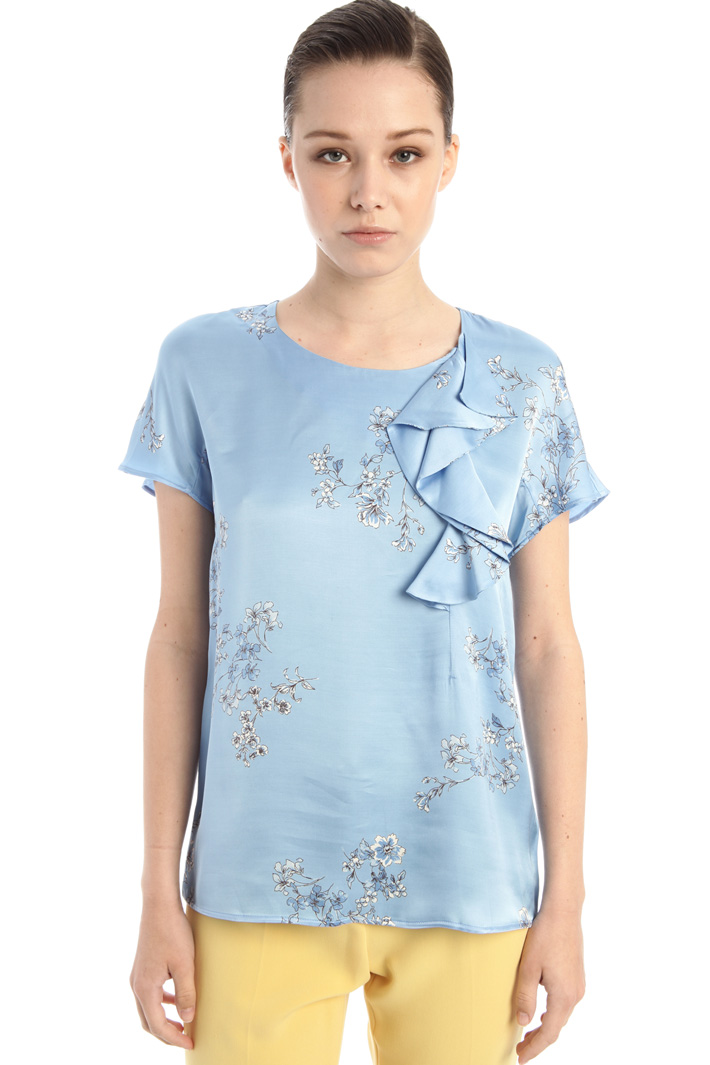 Blusa in raso stampato Fashion Market