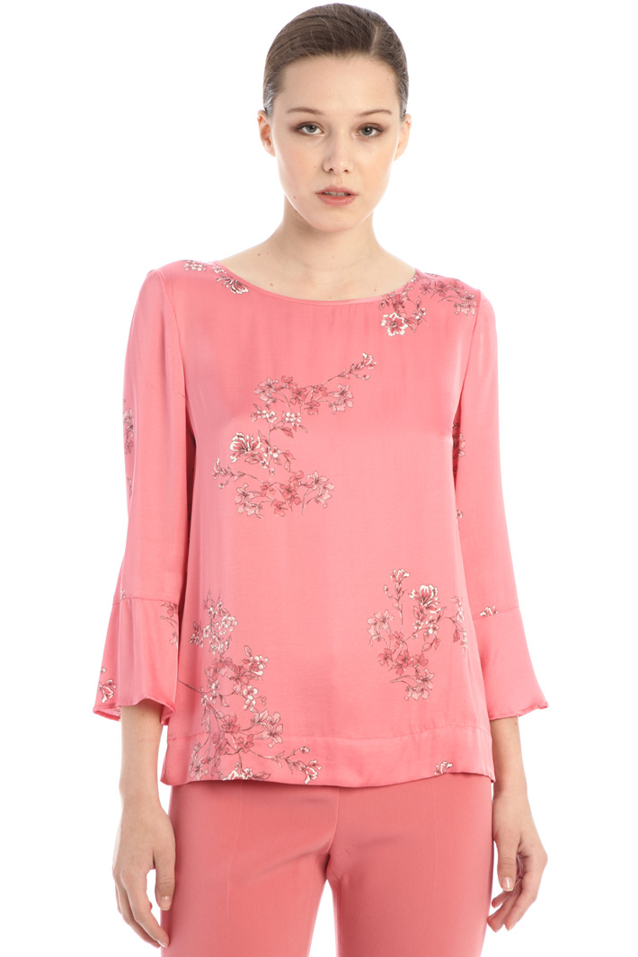 Blusa in raso stampato Fashion Market