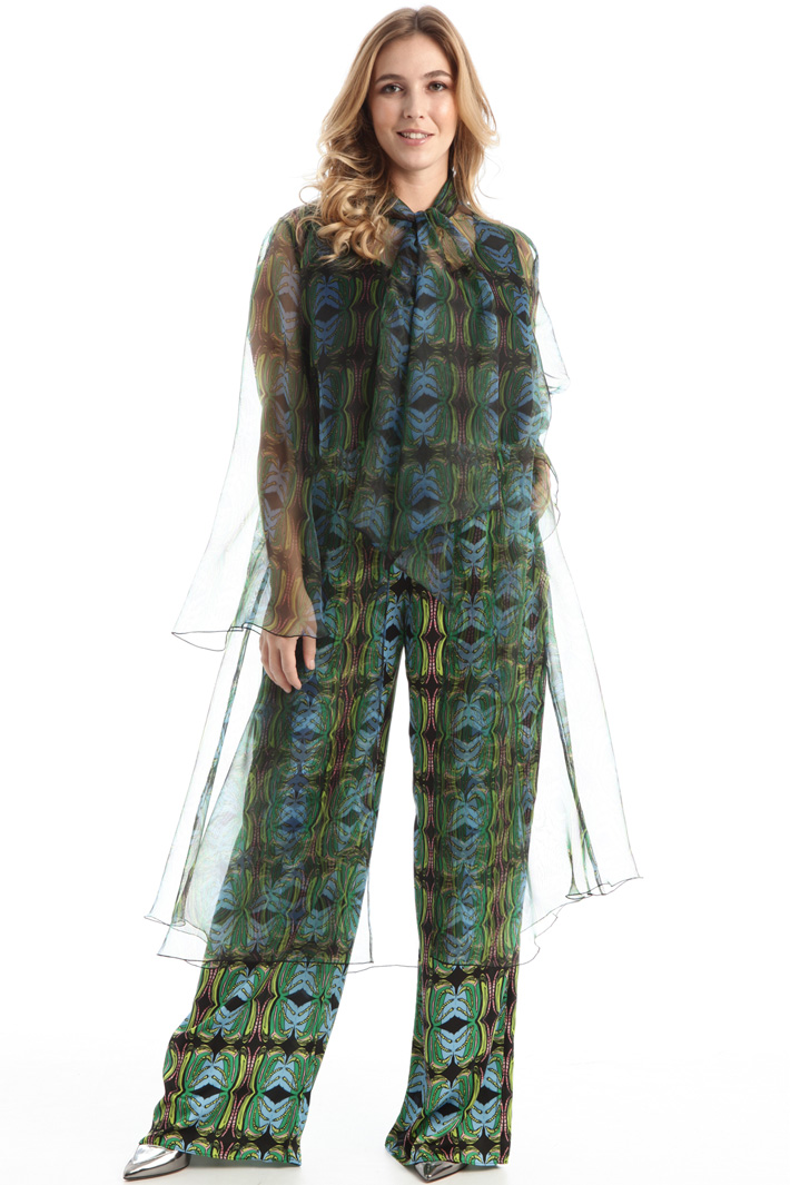 Spolverino in organza stampata Fashion Market Spolverino in organza stampata Fashion Market