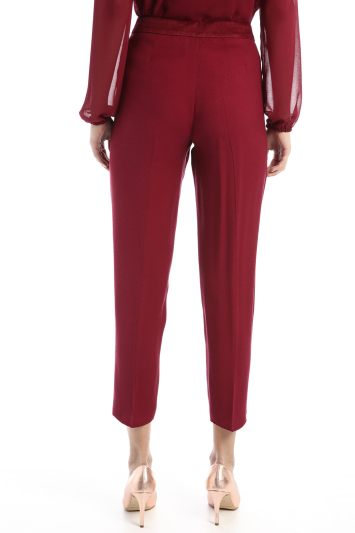 Pantaloni a sigaretta in satin Fashion Market