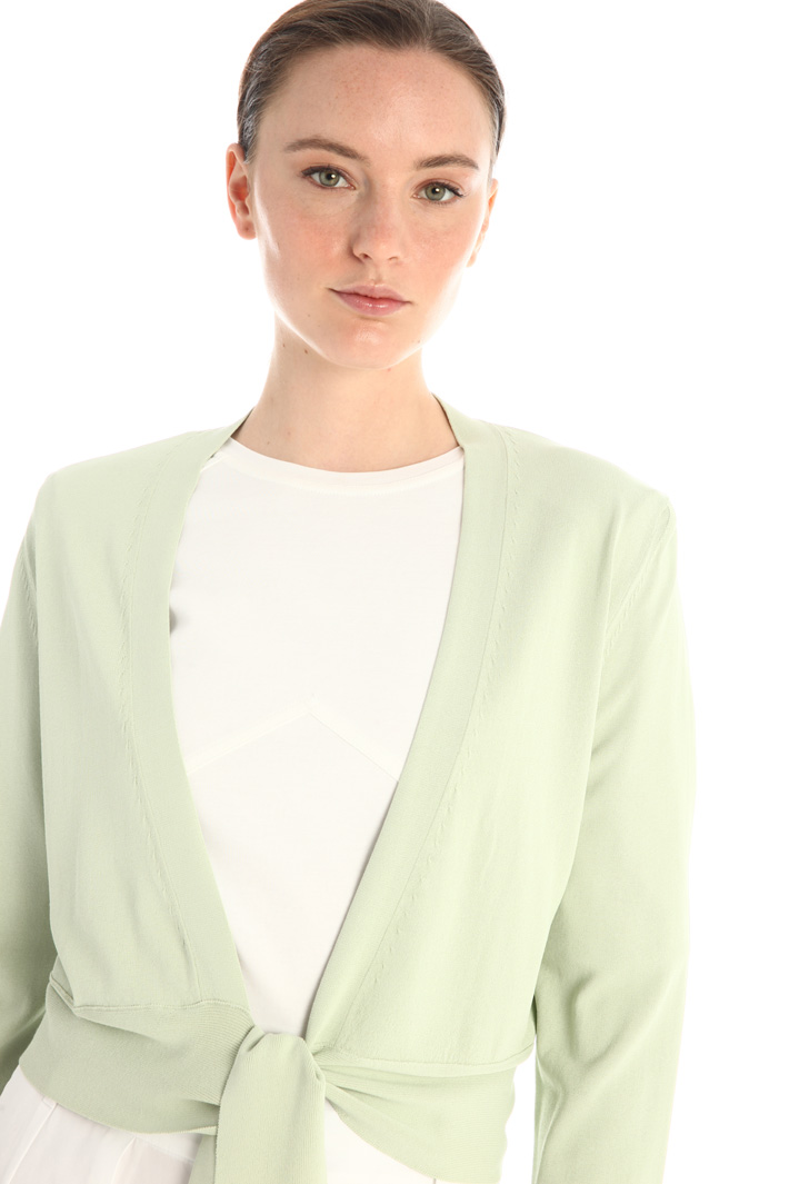 Cardigan in viscosa con nastri Fashion Market Cardigan in viscosa con nastri Fashion Market