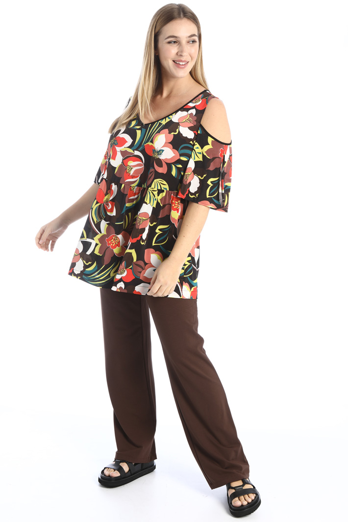 T-shirt in jersey con balza Fashion Market T-shirt in jersey con balza Fashion Market