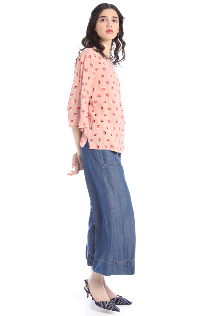 Blusa in sablè di viscosa Fashion Market