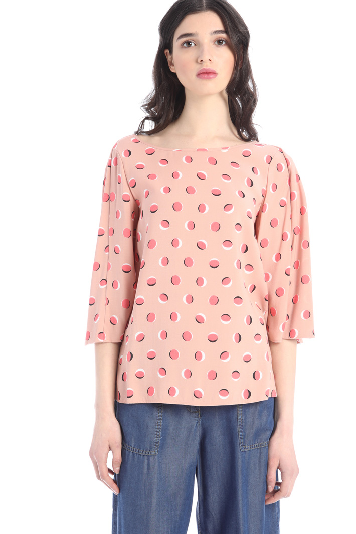 Blusa in sablè di viscosa Fashion Market