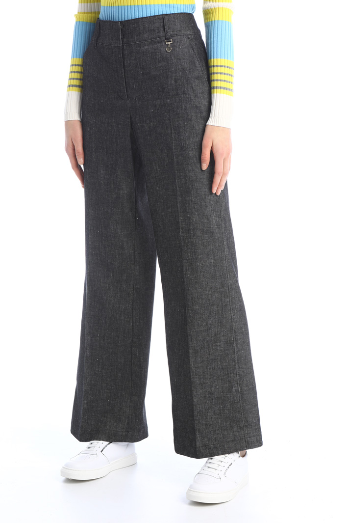 Pantaloni ampi effetto denim Fashion Market