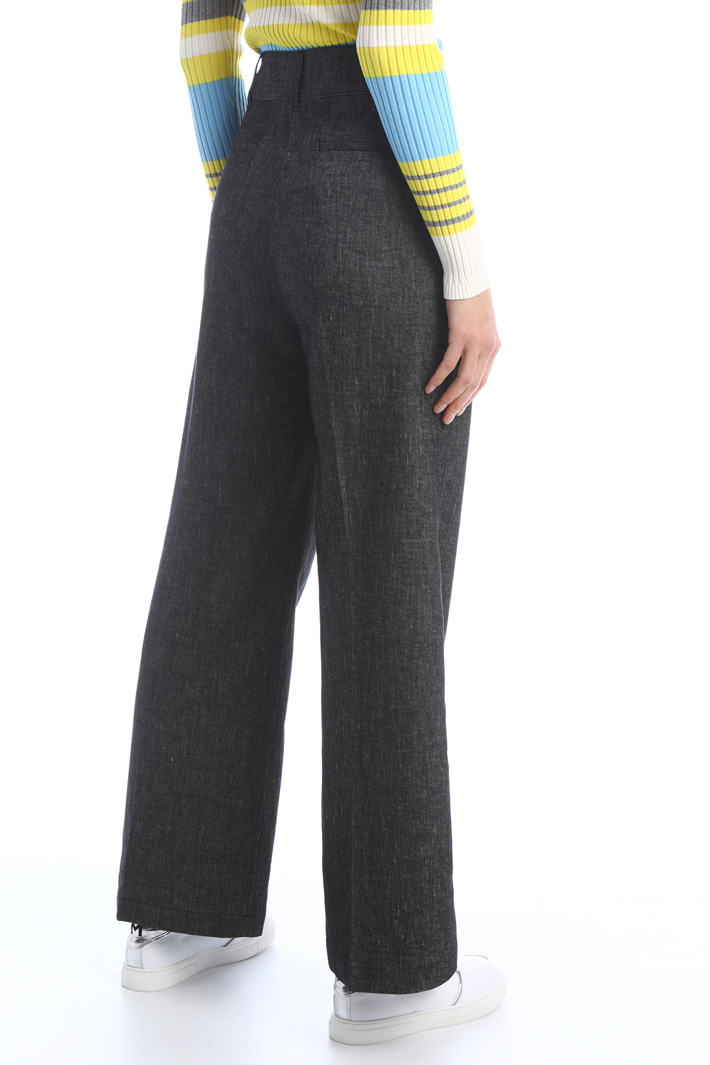 Pantaloni ampi effetto denim Fashion Market