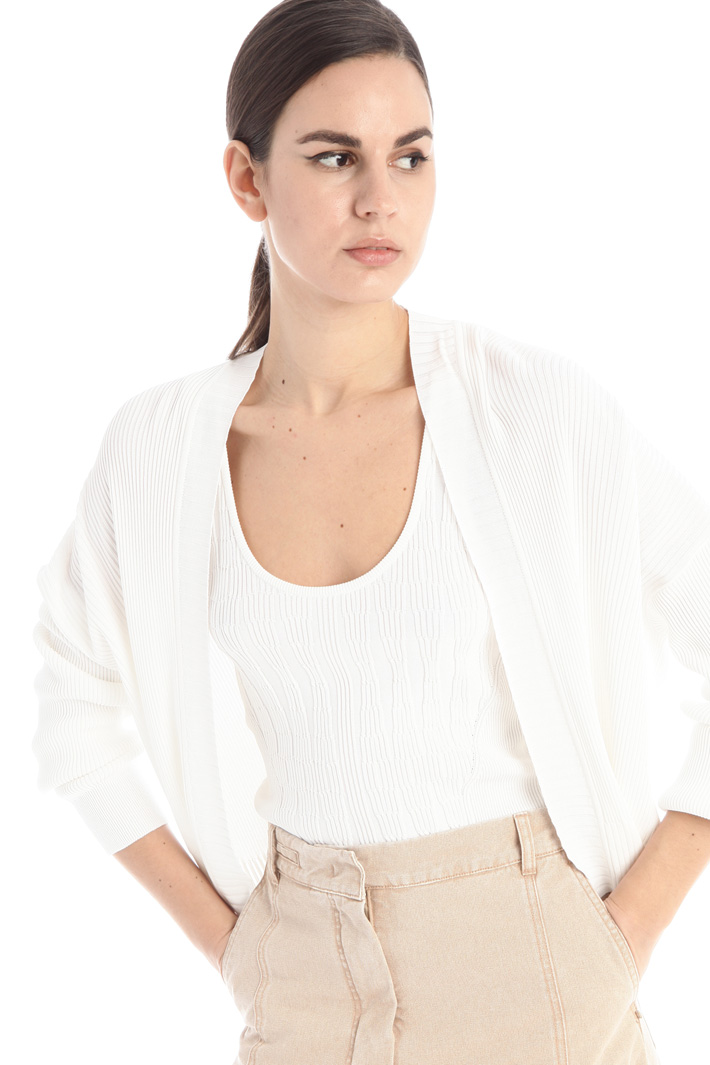 Cardigan a coste in viscosa Fashion Market Cardigan a coste in viscosa Fashion Market