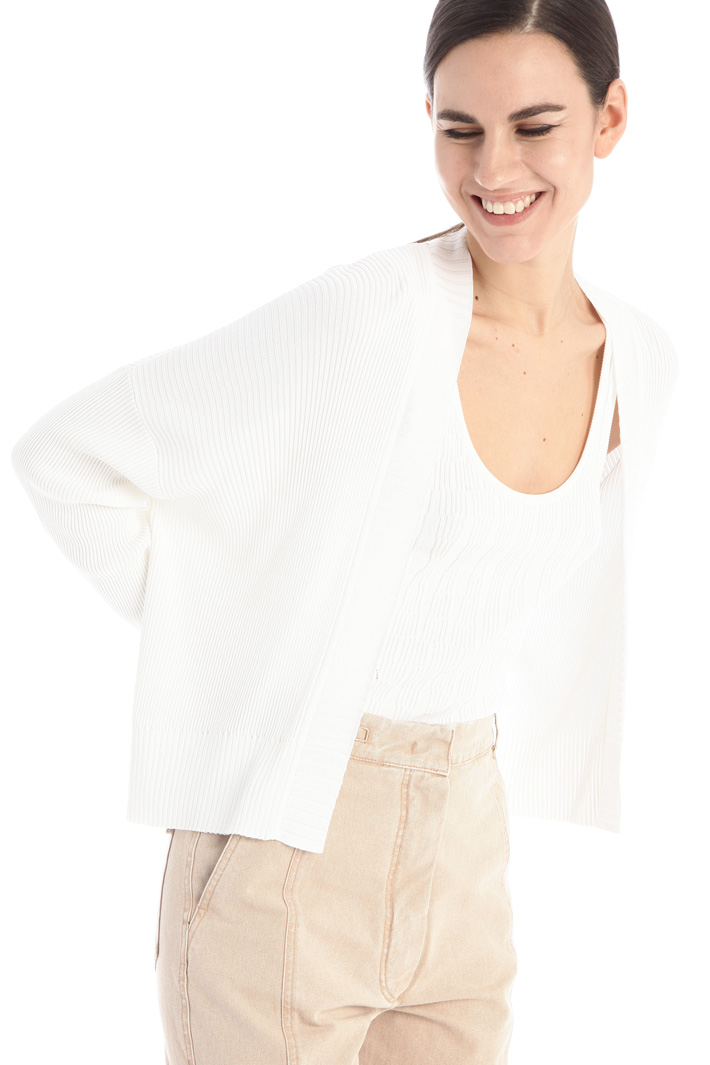 Cardigan a coste in viscosa Fashion Market Cardigan a coste in viscosa Fashion Market