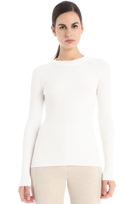 Maglia a coste in viscosa  Fashion Market