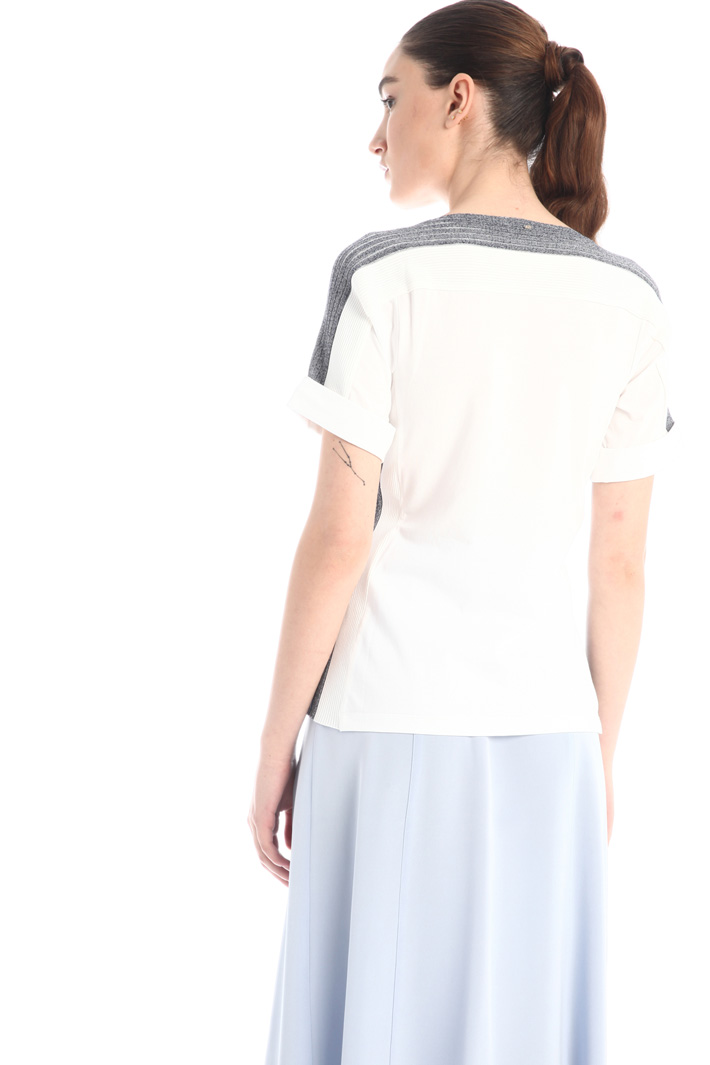 T-shirt con inserto in maglia Fashion Market T-shirt con inserto in maglia Fashion Market