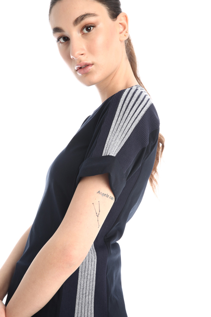 T-shirt con inserto in maglia Fashion Market T-shirt con inserto in maglia Fashion Market