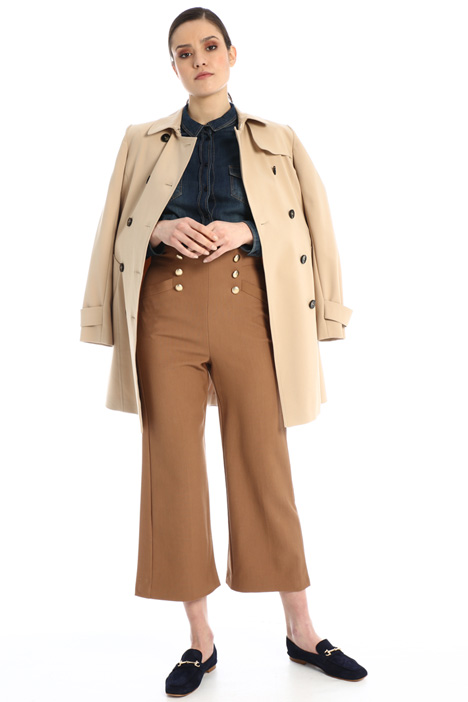 Pantaloni cropped in tela Fashion Market