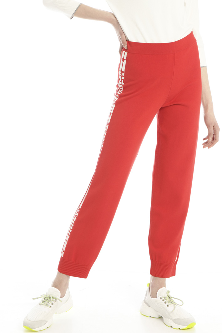 Pantaloni dritti in maglia Fashion Market