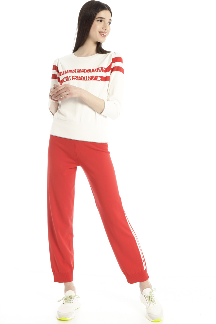 Pantaloni dritti in maglia Fashion Market