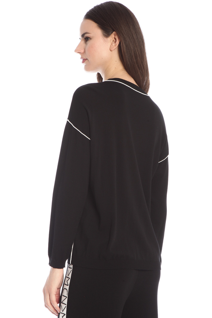 Maglia con piping a contrasto Fashion Market Maglia con piping a contrasto Fashion Market