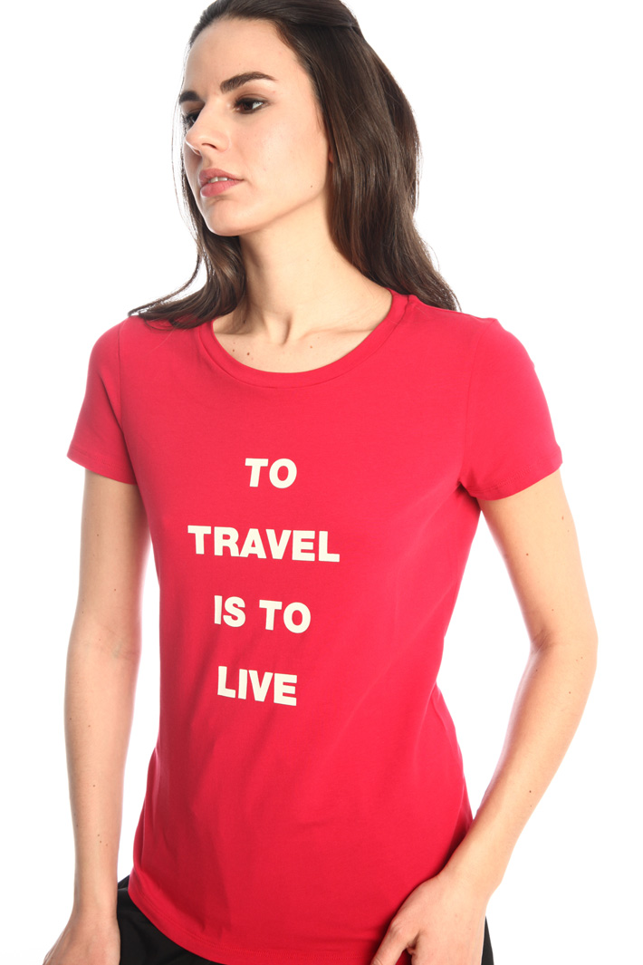 T-shirt in jersey con stampa Fashion Market T-shirt in jersey con stampa Fashion Market