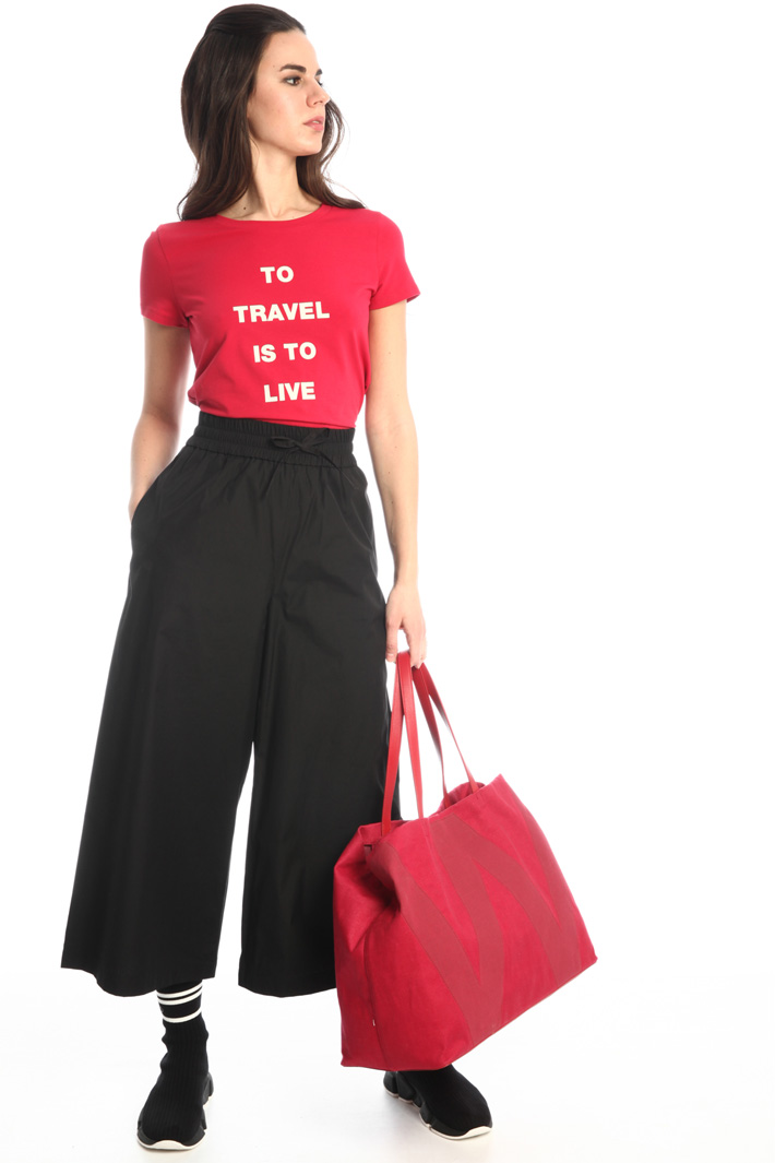 T-shirt in jersey con stampa Fashion Market T-shirt in jersey con stampa Fashion Market