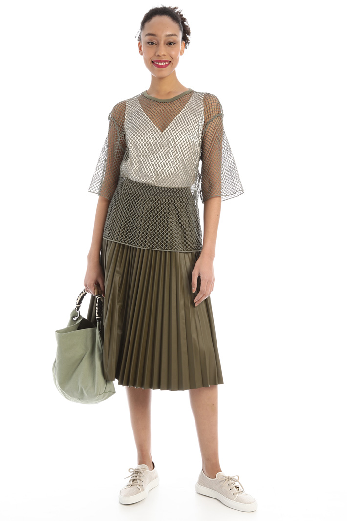 Gonna in similpelle plissé Fashion Market