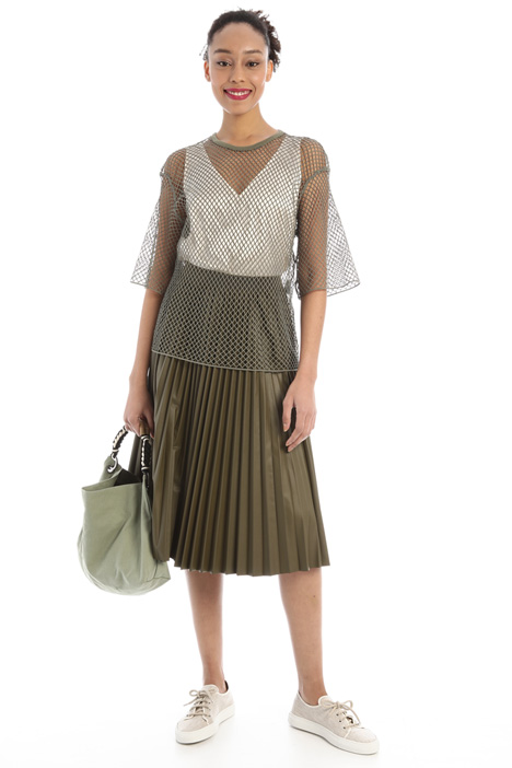 Gonna in similpelle plissé Fashion Market