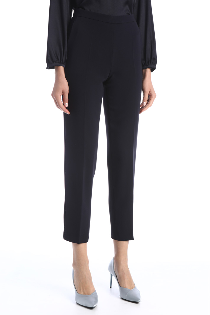 Pantaloni a sigaretta in cady Fashion Market