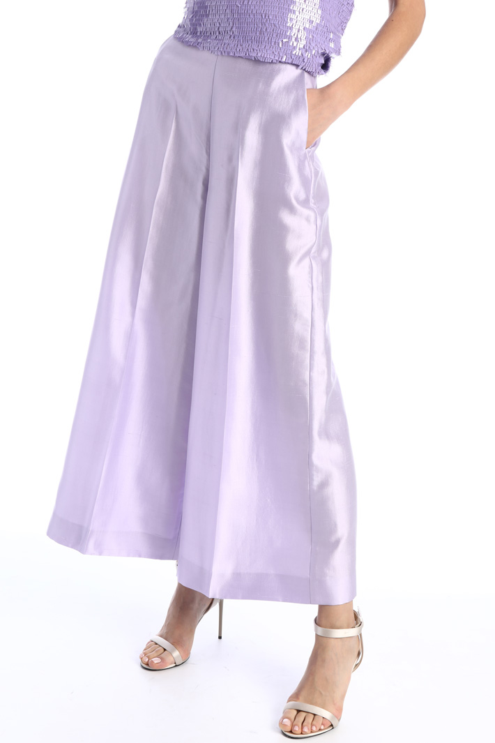 Pantaloni in shantung di seta Fashion Market