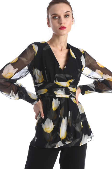 Blusa in georgette di seta Fashion Market