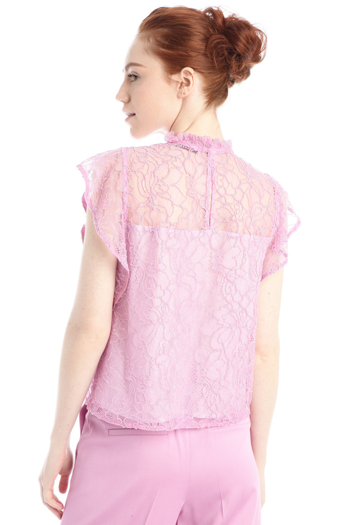 Top in pizzo con ruches Fashion Market