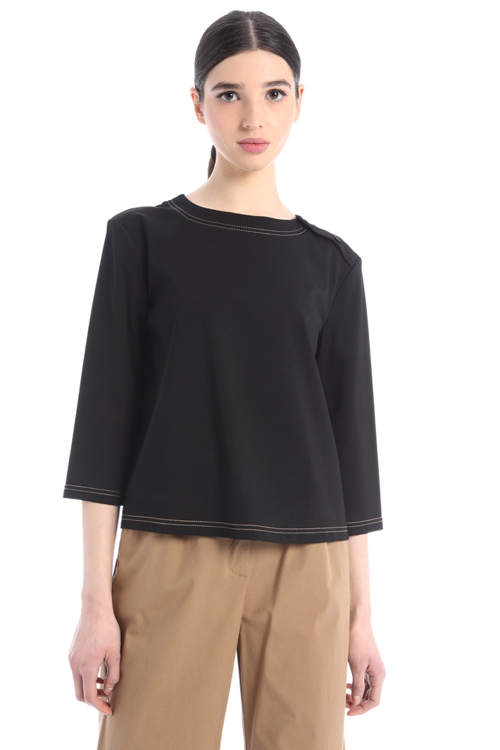 T-shirt in jersey compatto Fashion Market