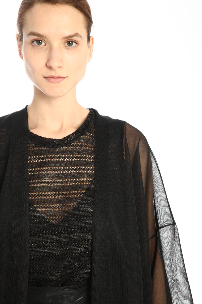 Cardigan over in jersey tulle Fashion Market