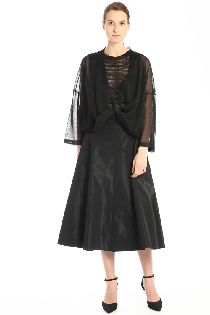 Cardigan over in jersey tulle Fashion Market