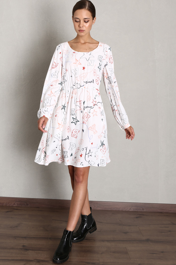 Abito in crêpe stampato Fashion Market Abito in crêpe stampato Fashion Market