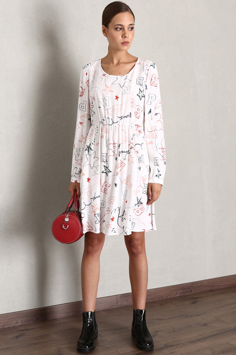 Abito in crêpe stampato Fashion Market