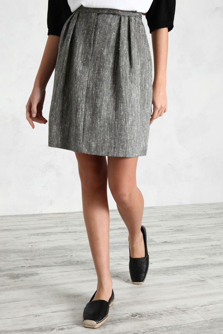 Gonna in tweed di lino e seta Fashion Market