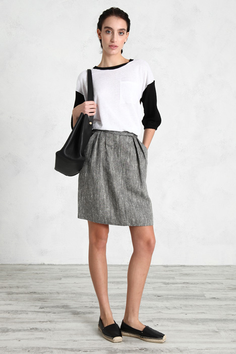 Gonna in tweed di lino e seta Fashion Market