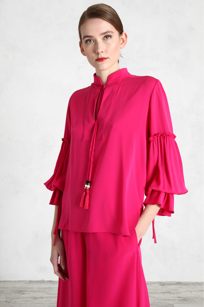 Blusa in charmeuse di seta Fashion Market