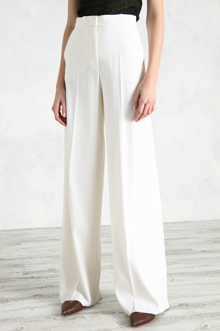 Pantaloni a palazzo in crêpe Fashion Market