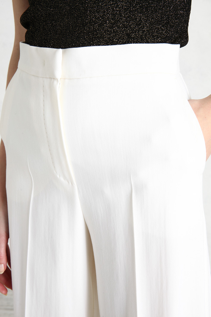 Pantaloni a palazzo in crêpe Fashion Market