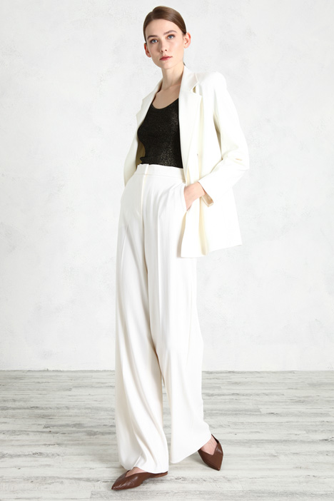 Pantaloni a palazzo in crêpe Fashion Market